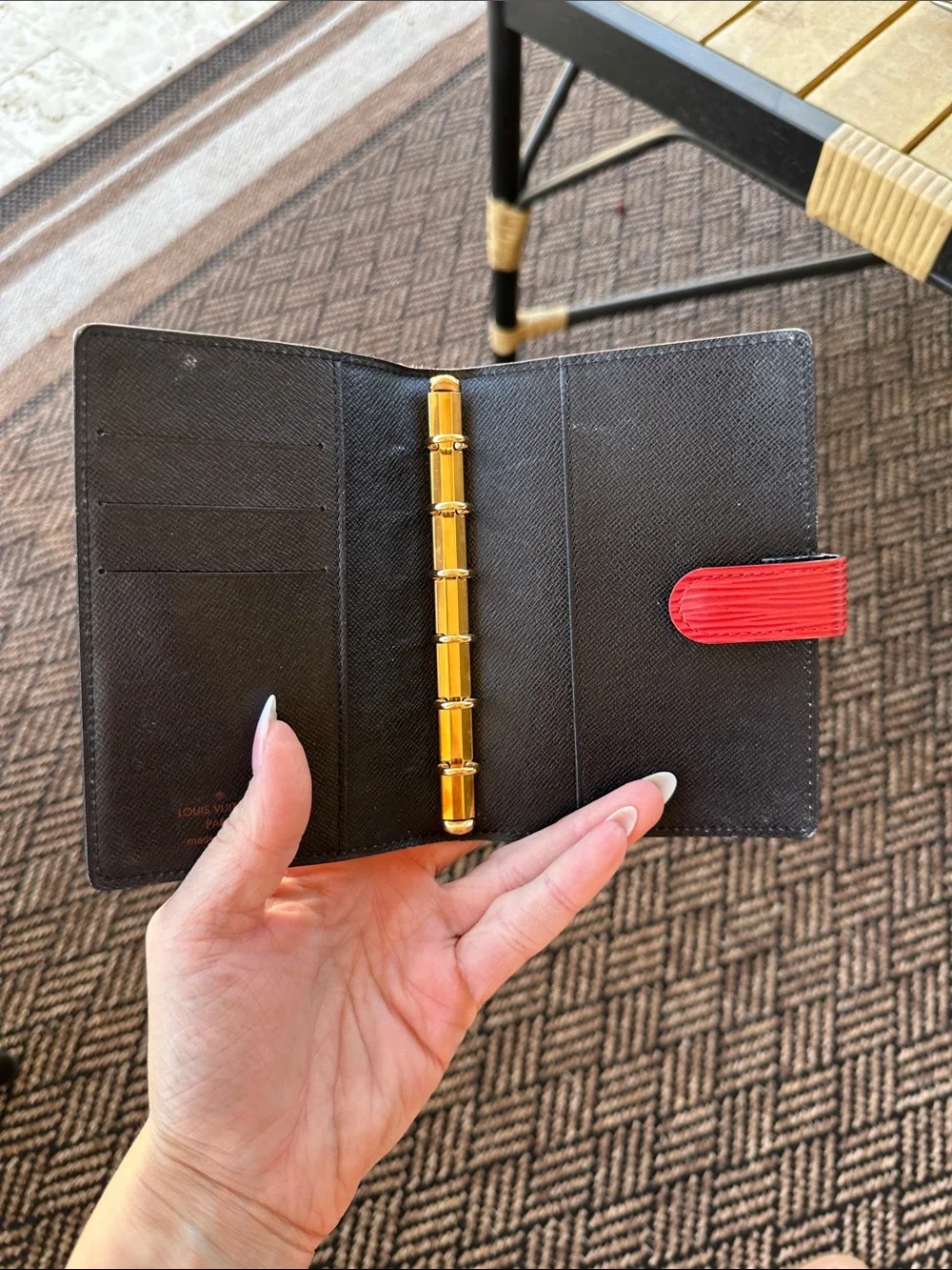 100% authentic red epi leather wallet